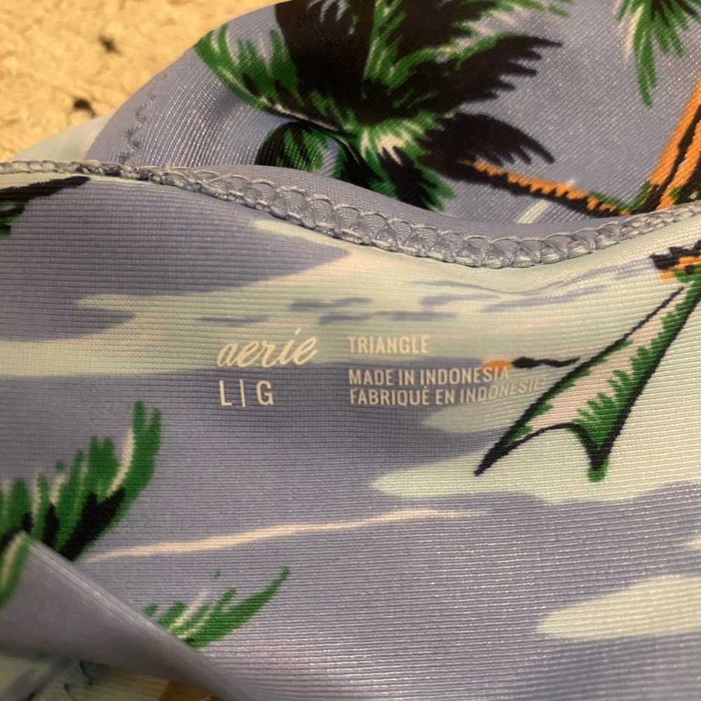 Aerie Tropical/Hawaiian Print High-Waist Bikini - Picture 3 of 7